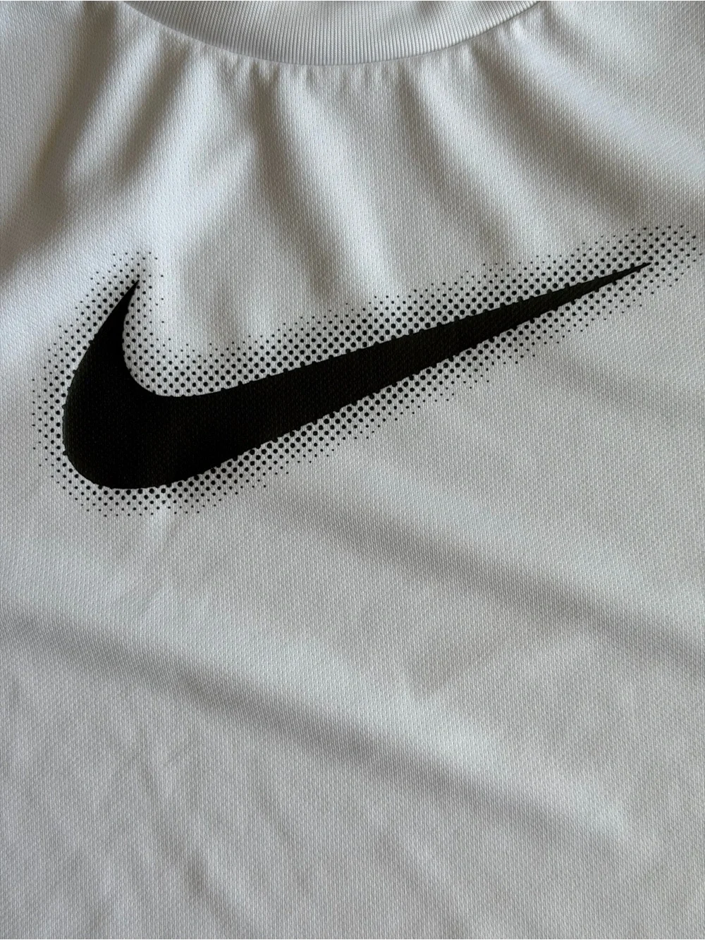 Nike White Tee with Black Swoosh Logo Youth XL